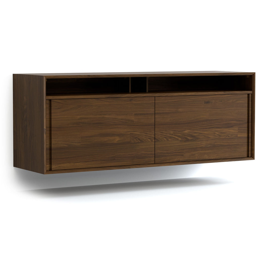 Wall Mounted 66-inch High 2-Door Media Cabinet by Copeland Furniture