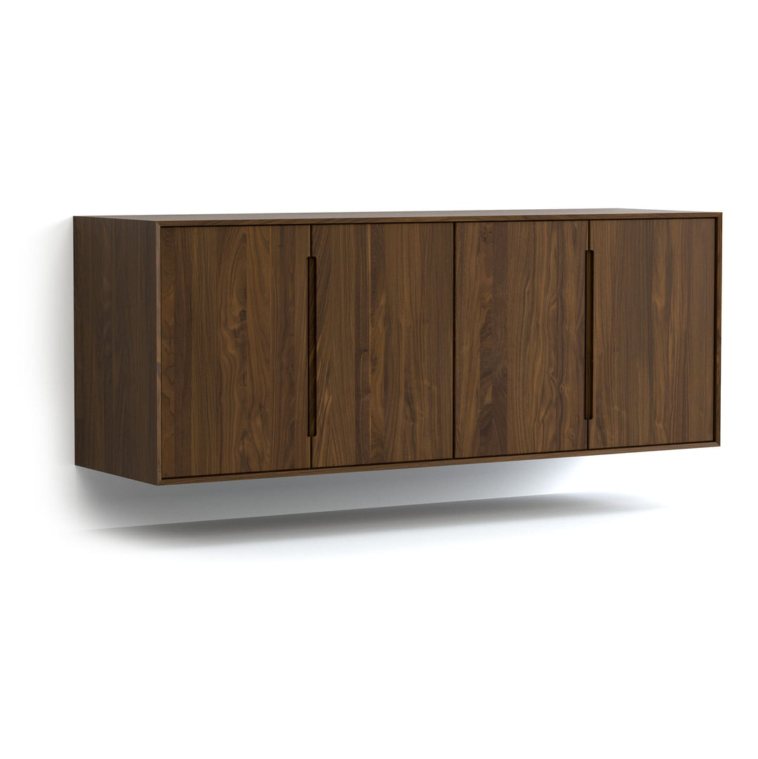 Wall Mounted 66-inch High 4-Door Storage Console by Copeland Furniture