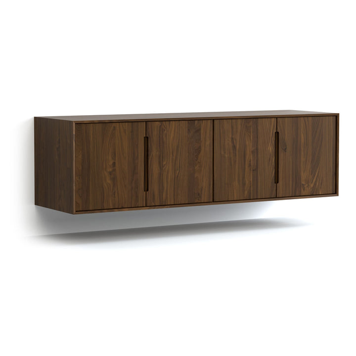 Wall Mounted 66-inch Low 4-Door Storage Console by Copeland Furniture