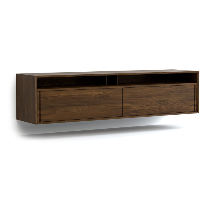 Wall Mounted 79-inch Low 2-Door Media Cabinet by Copeland Furniture