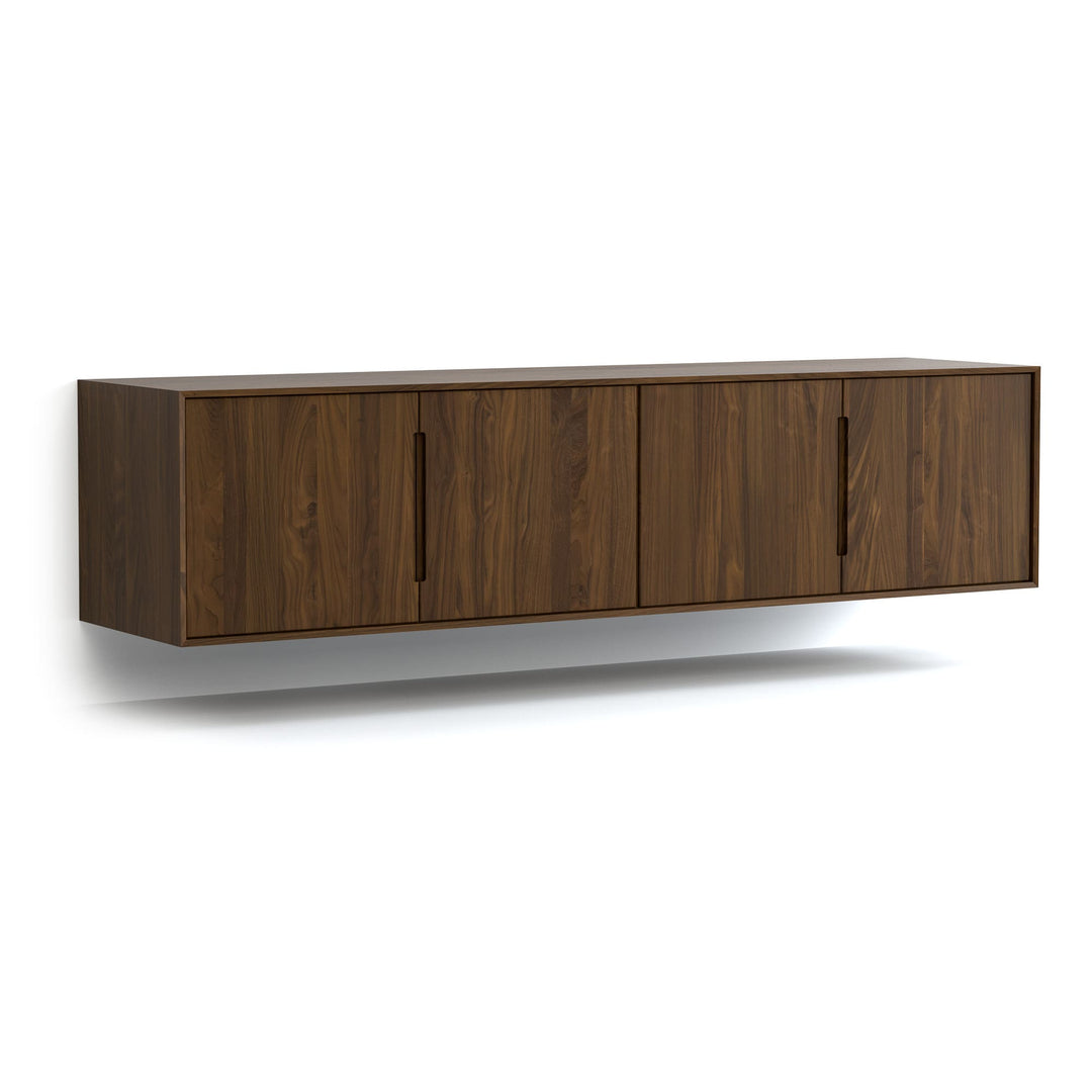 Wall Mounted 79-inch Low 4-Door Storage Console by Copeland Furniture