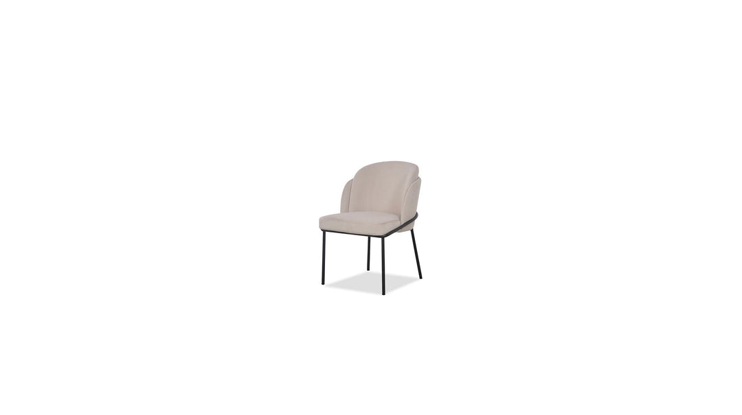Mobital Wallen Dining Chair in Champagne on a white background