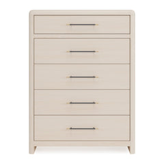 Wallen Five Drawer Chest by Modus in White Sand — on a white background