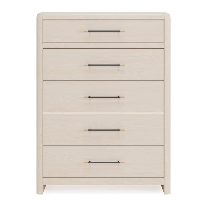 Wallen Five Drawer Chest by Modus in White Sand — on a white background
