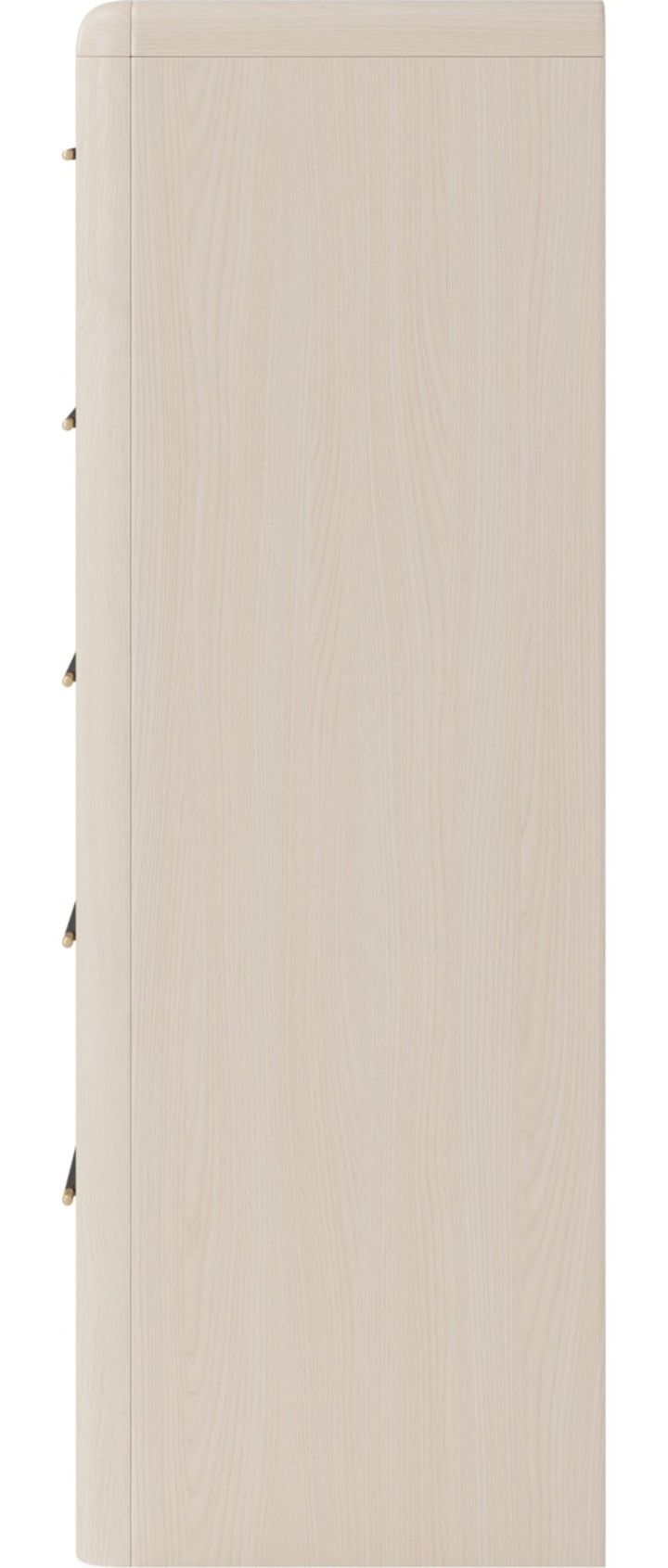 Wallen Five Drawer Chest in White Sand — side view