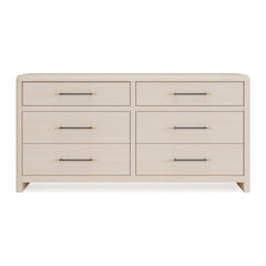 Wallen Six Drawer Dresser by Modus in White Sand — on a white background