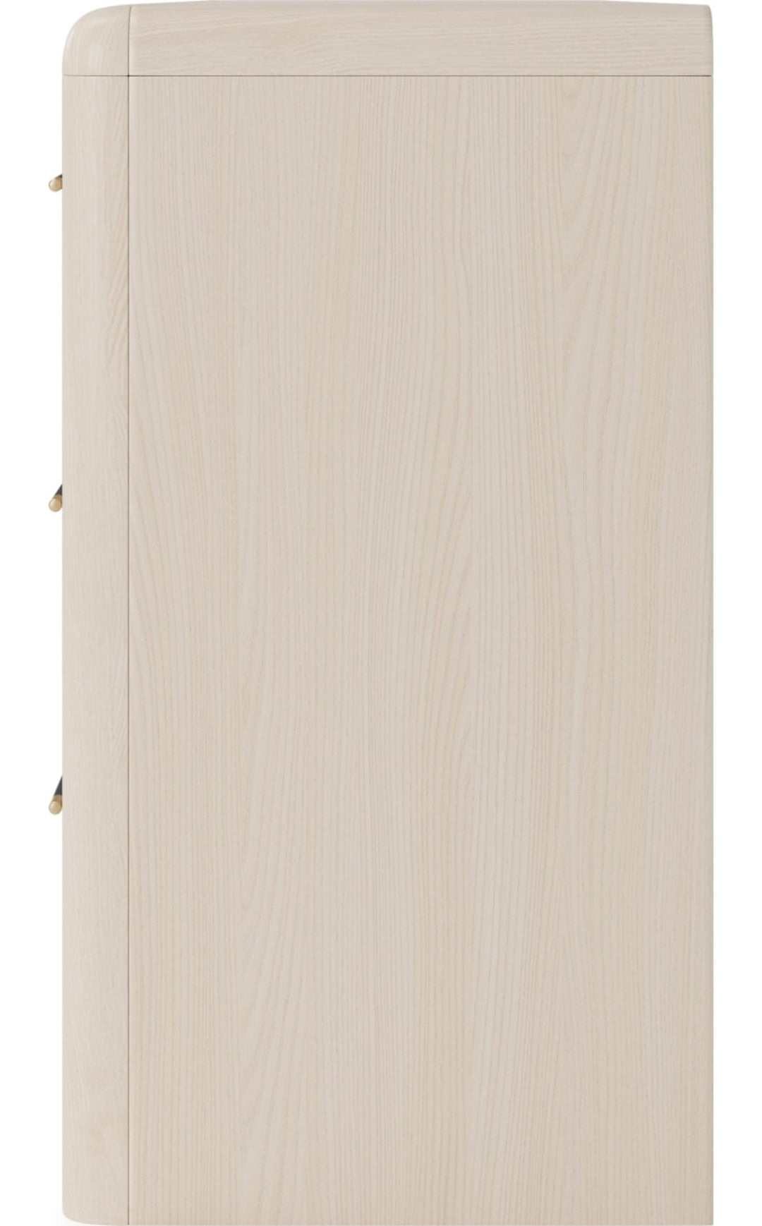 Wallen Six Drawer Dresser in White Sand — side view