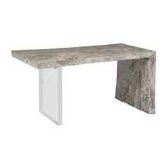 Waterfall Desk Gray Stone, Acrylic Leg Phillips Collection