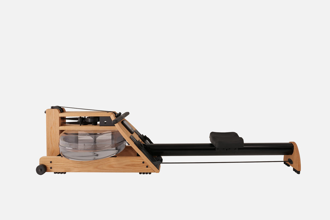 WaterRower A1 BLE Hybrid rowing machine on white background