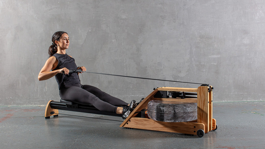WaterRower A1 BLE Hybrid rowing machine in use