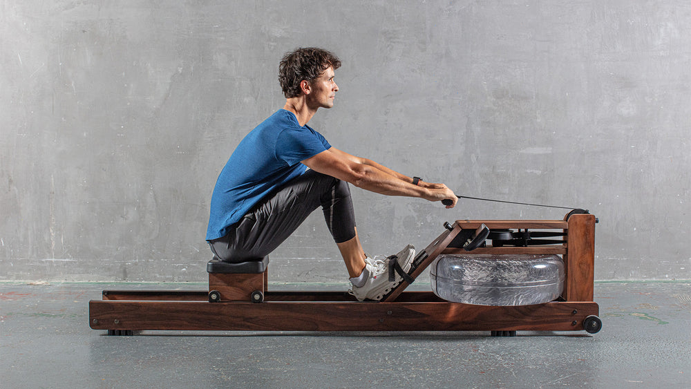 WaterRower Original rowing machine in use