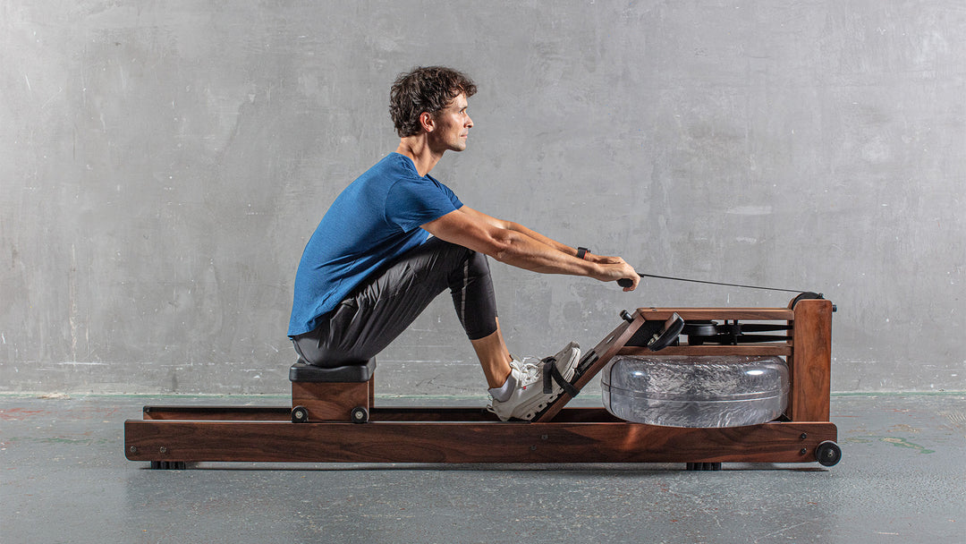 WaterRower Original rowing machine in use