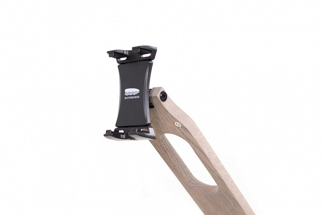 WaterRower Tablet Arm and Holder installed view 3