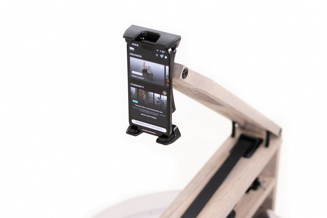 WaterRower Tablet Arm and Holder installed view 5
