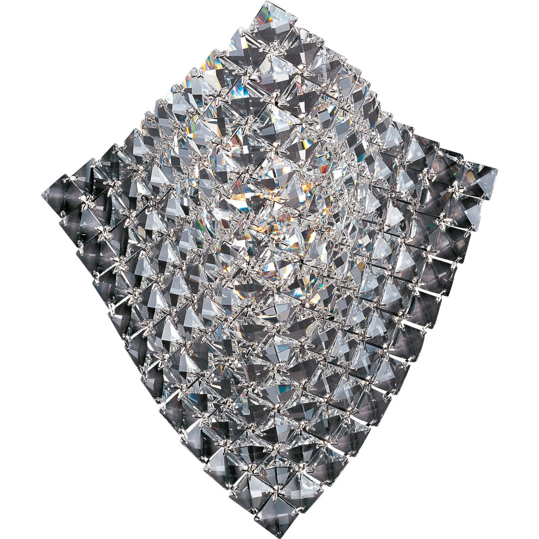 Wave 1-Light Wall Sconce by ET2 Lighting in Polished Chrome, front view