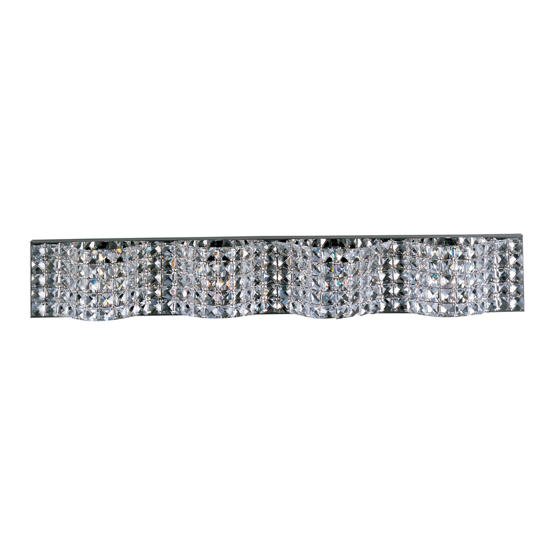 Wave 4-Light Bath Vanity by ET2 Lighting in Polished Chrome, front view