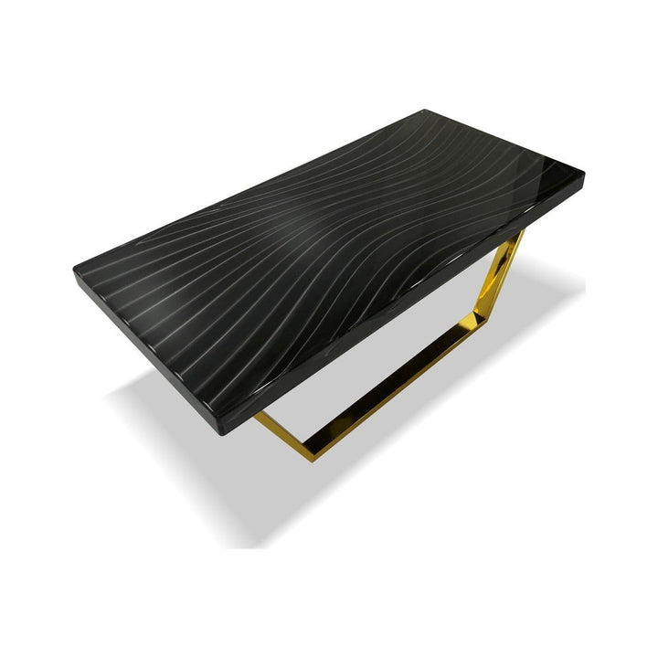 Wavy Black Coffee Table Arditi Collection
