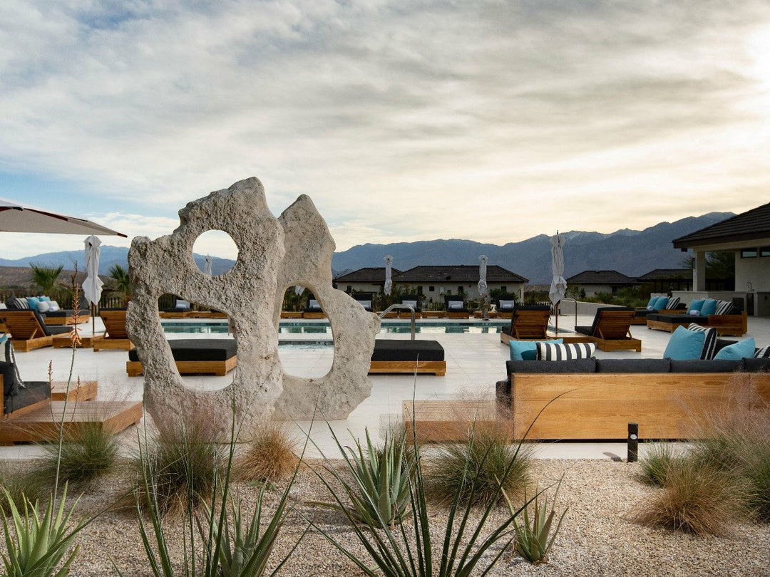 Colossal Cast Stone Sculpture Two Holes, Charcoal Stone Sculptures & Statues Phillips Collection