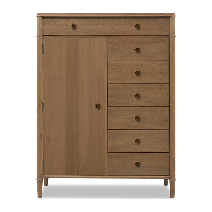 Whitmore Door Chest with Jewelry Storage by Modus in Claystone — on a white background