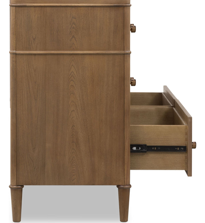 Whitmore Dresser in Claystone — with drawers open