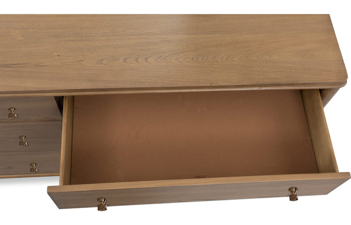 Whitmore Dresser in Claystone — with drawers open
