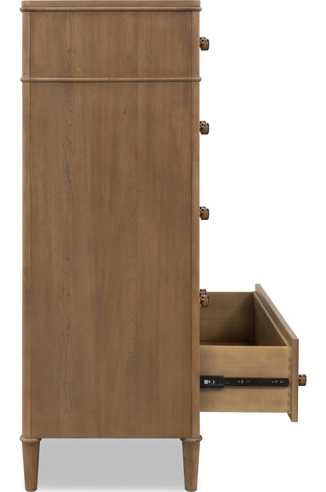 Whitmore Five Drawer Chest in Claystone — side view