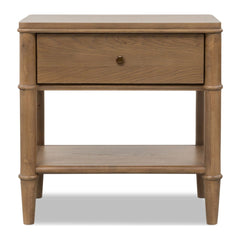 Whitmore One Drawer Nightstand with Cord Management by Modus in Claystone — on a white background