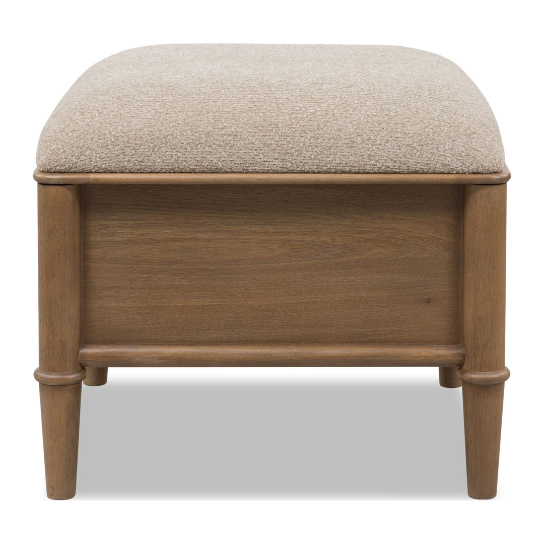 Whitmore Storage Ottoman by Modus in Claystone — on a white background