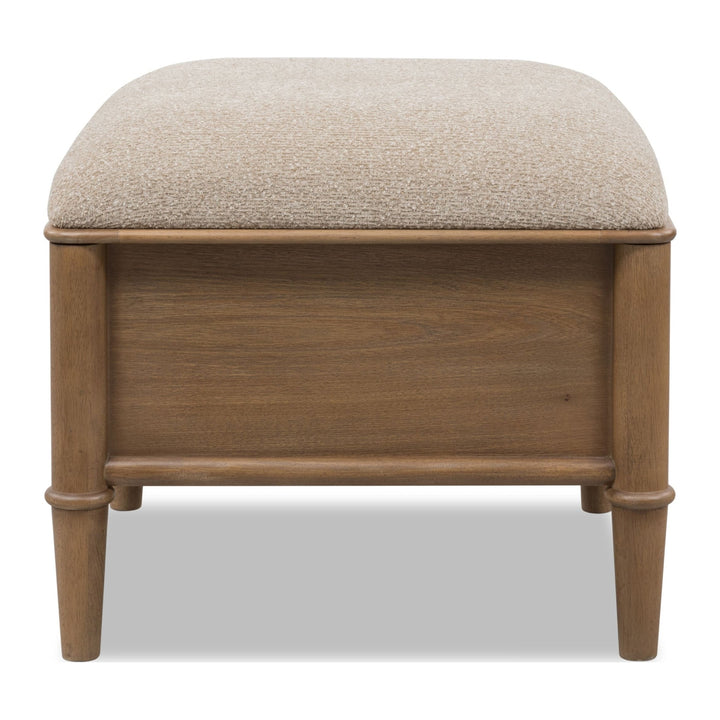 Whitmore Storage Ottoman by Modus in Claystone — on a white background
