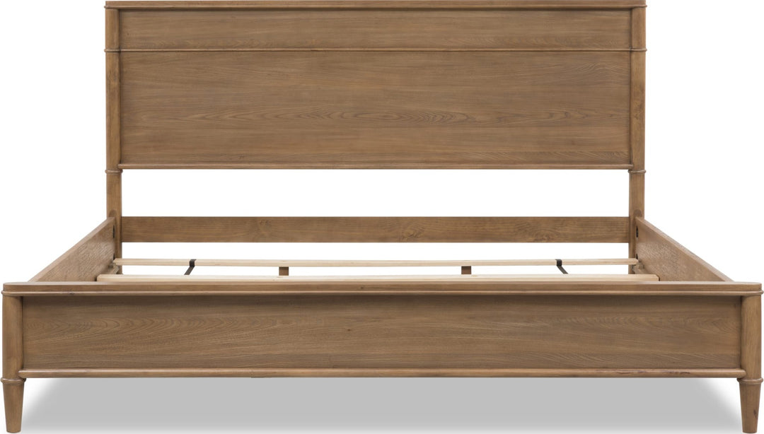 Whitmore Wood Bed in Claystone — front view without mattress