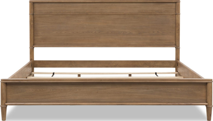 Whitmore Wood Bed in Claystone — front view without mattress