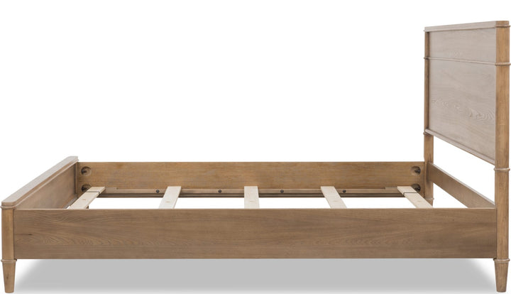 Whitmore Wood Bed in Claystone — side view without mattress