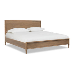 Whitmore Wood Bed by Modus in Claystone — white background, angled view