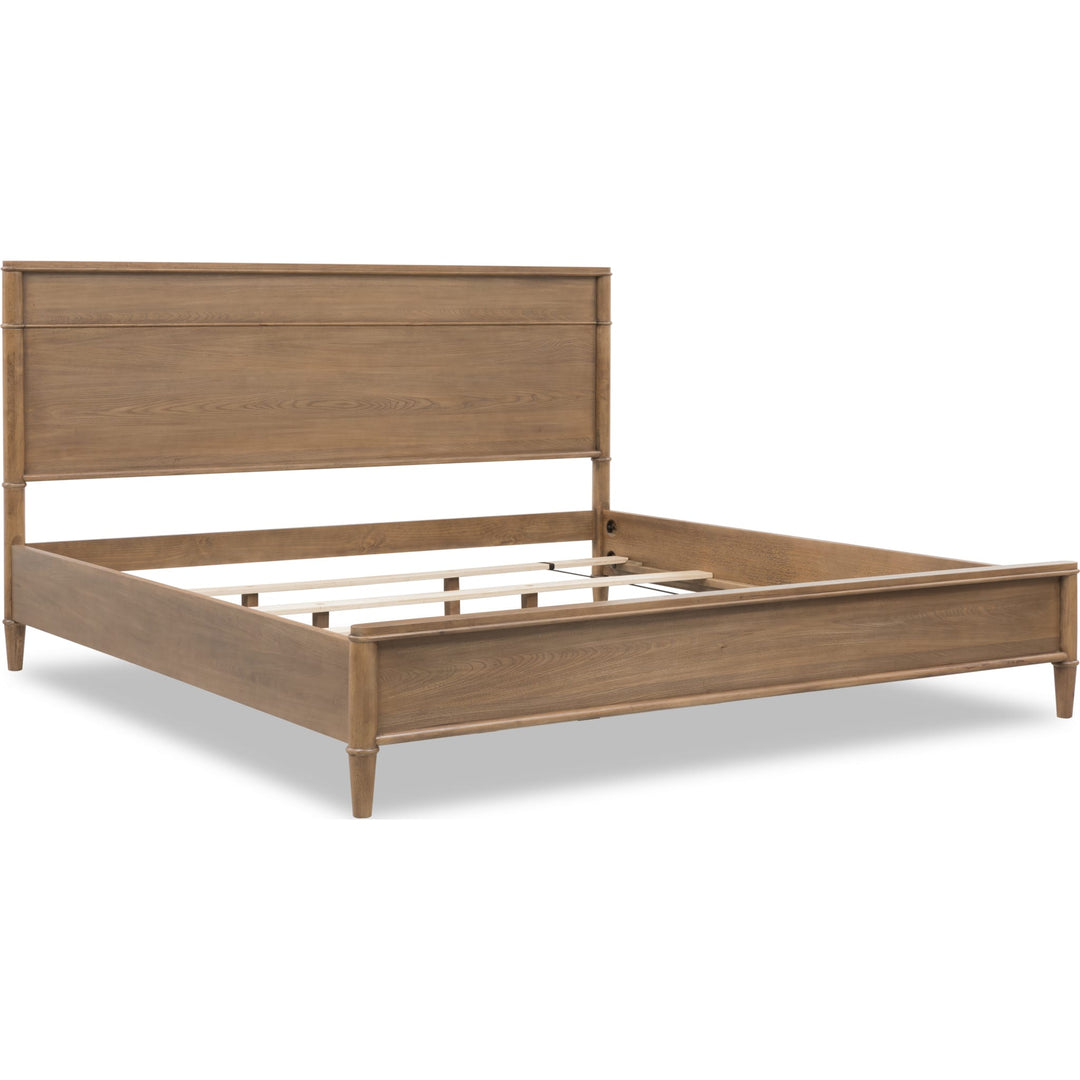 Whitmore Wood Bed in Claystone — angled view without mattress