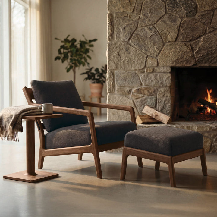 Whitney lounge chair and ottoman lifestyle view