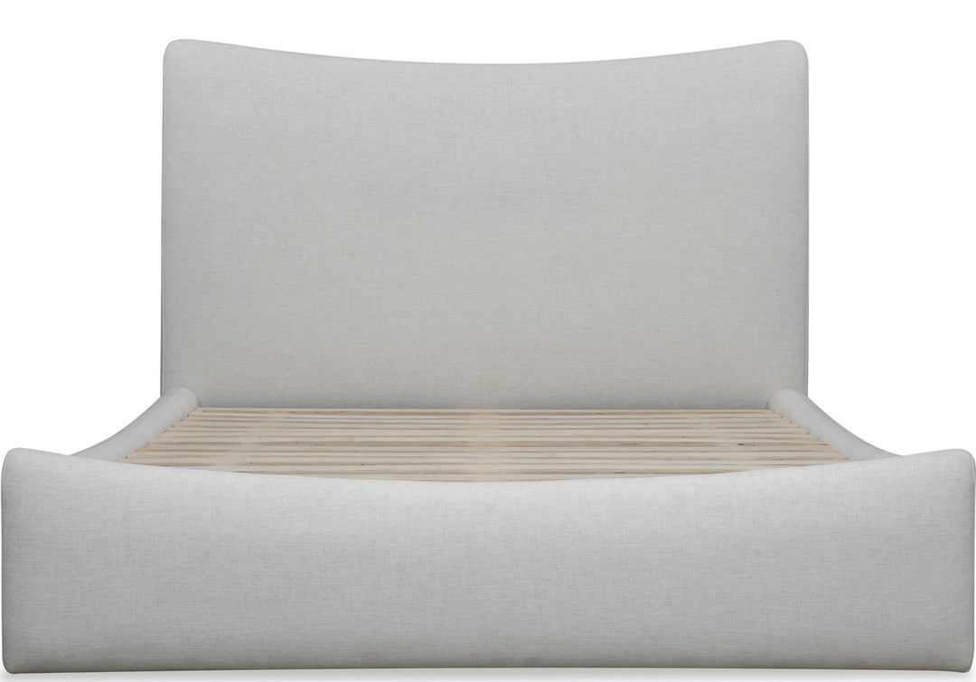 Windham Upholstered Bed in Whipped Honey — front view without mattress