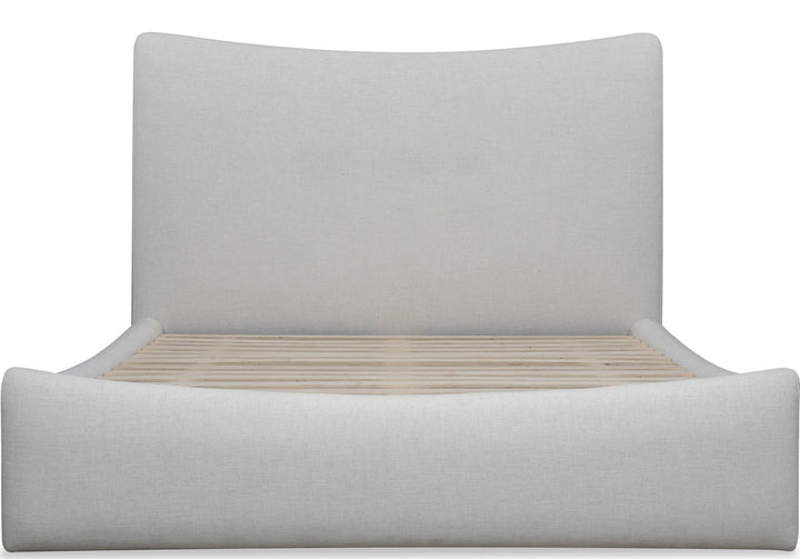 Windham Upholstered Bed in Whipped Honey — front view without mattress