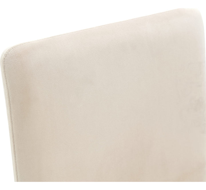 Winston Fully Upholstered Side Chair in Sand Velvet — product view on a white background