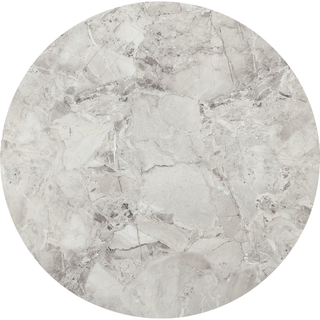 Winston Stone Top Round Dining Table in Grigio — product view on a white background