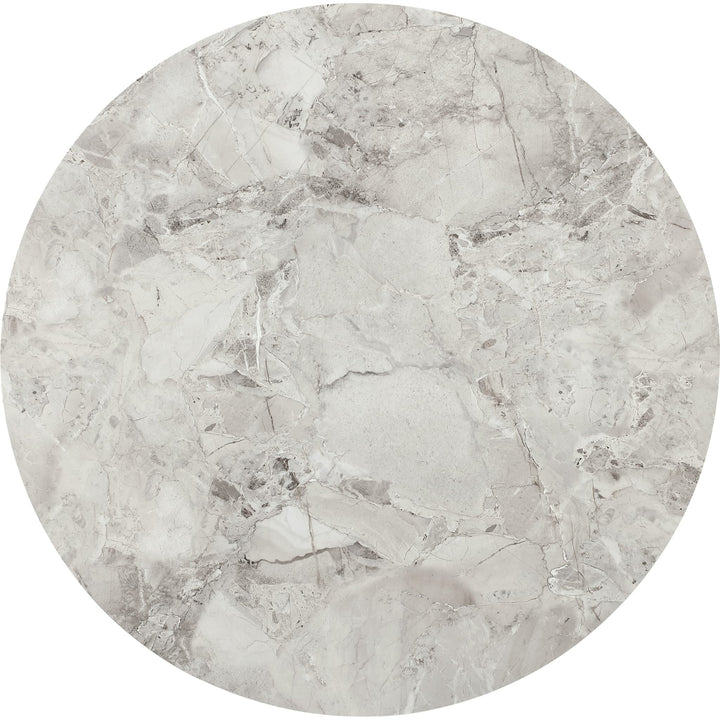 Winston Stone Top Round Dining Table in Grigio — product view on a white background