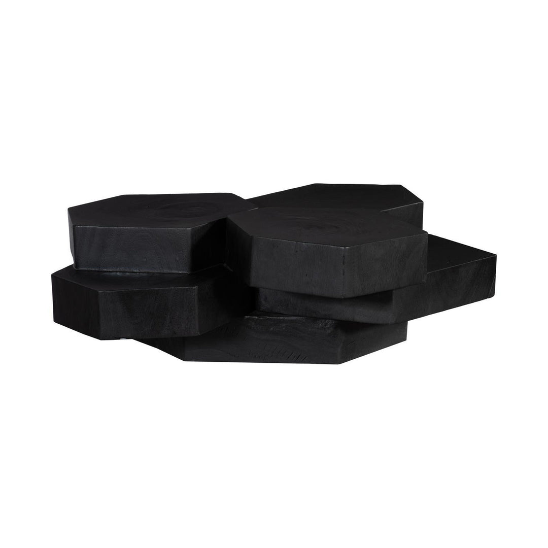 Wood Coffee Table, Black Finish by Phillips Collection — centered product view