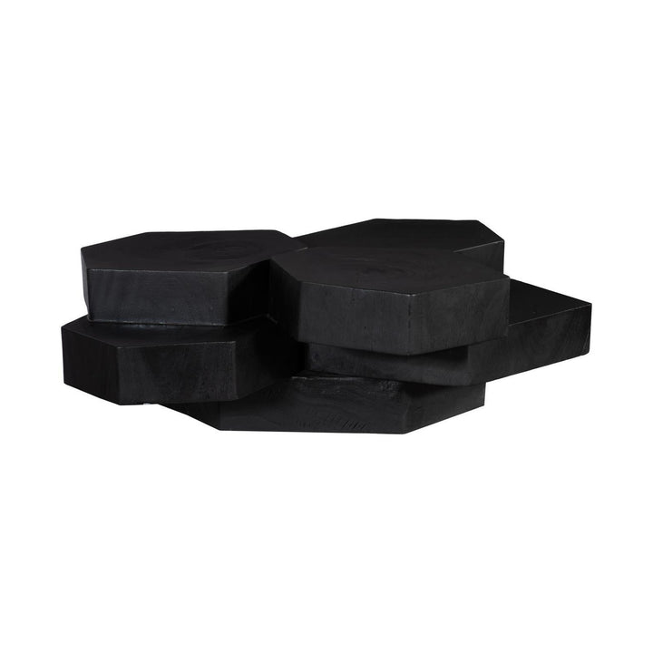 Wood Coffee Table, Black Finish by Phillips Collection — centered product view
