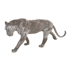 Panther Pipe Sculpture, Walking Stainless Steel, Large Phillips Collection