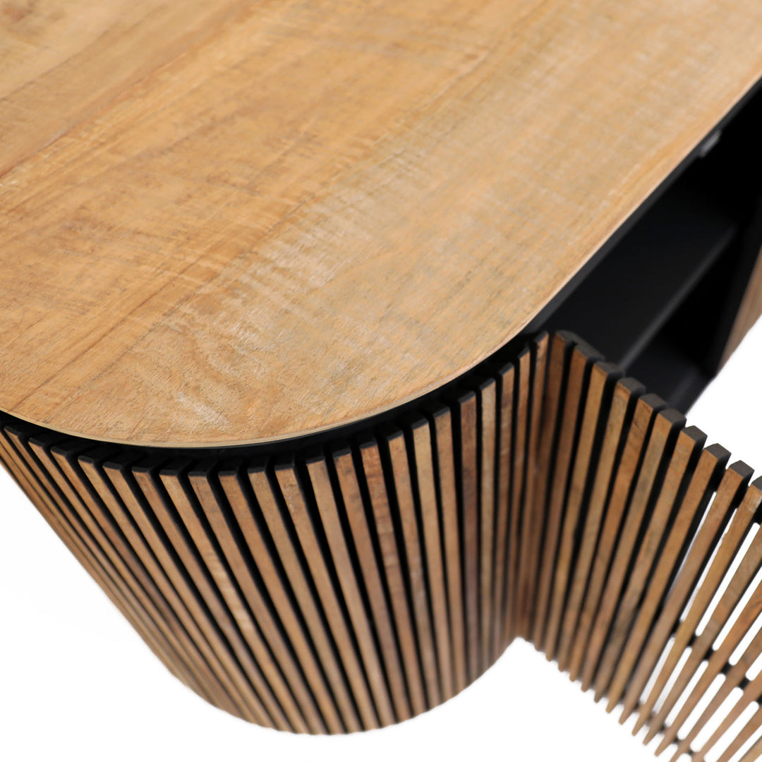 Darby Teak and Metal Sideboard, detail 1 view