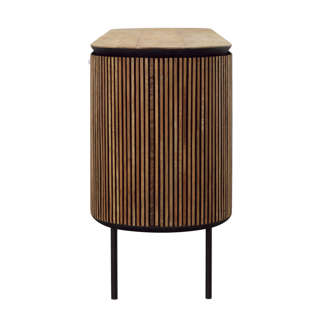 Darby Teak and Metal Sideboard, profile view