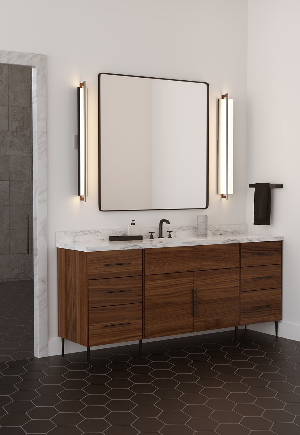 Allavo LED Vanity Sconce by Cerno Vanity Sconce Cerno