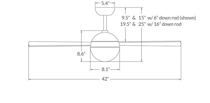 Ball Ceiling Fan by Modern Fan Co