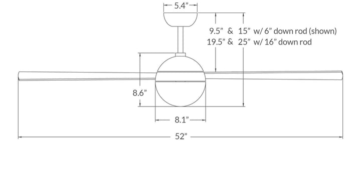 Ball Ceiling Fan by Modern Fan Co