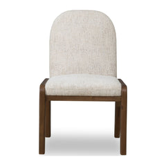 Xolani Chenille Upholstered Dining Chair by Modus in Chinchilla and Impala — product view on a white background