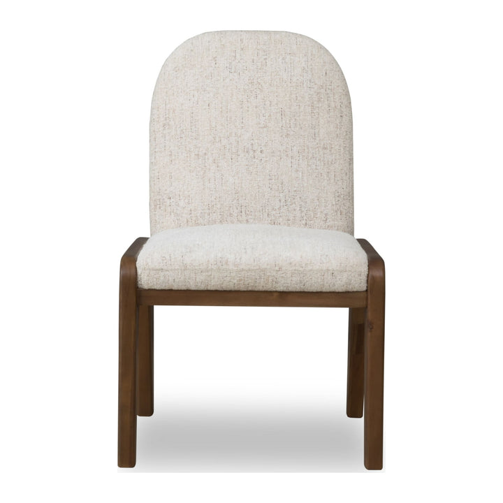 Xolani Chenille Upholstered Dining Chair by Modus in Chinchilla and Impala — product view on a white background